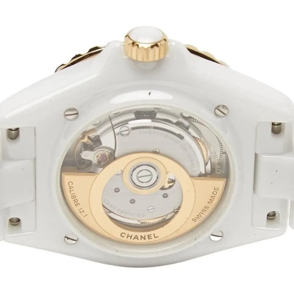 Chanel J12 Caliber 12.1 Automatic 18K Yellow Gold Ceramic Watch White